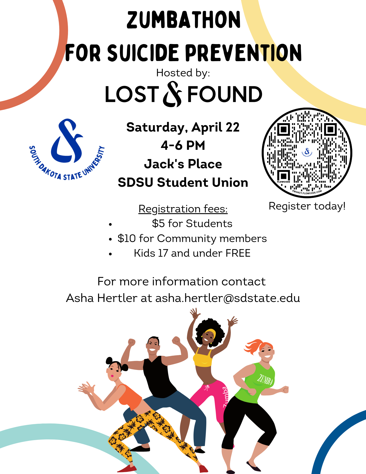 Zumbathon for Suicide Prevention at SDSU flyer
