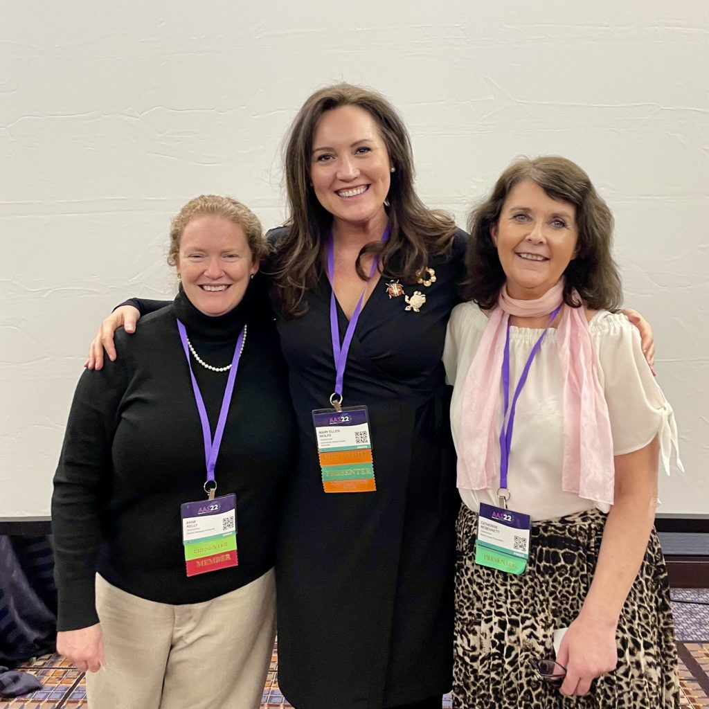 Lost&Found Board President Anne Kelly presented the talk "Supporting Suicide Loss Survivors through Meaning Making as a Function of Psychological Autopsy” together with loss survivors Mary Ellen Wolfe and Catherine McBennett.