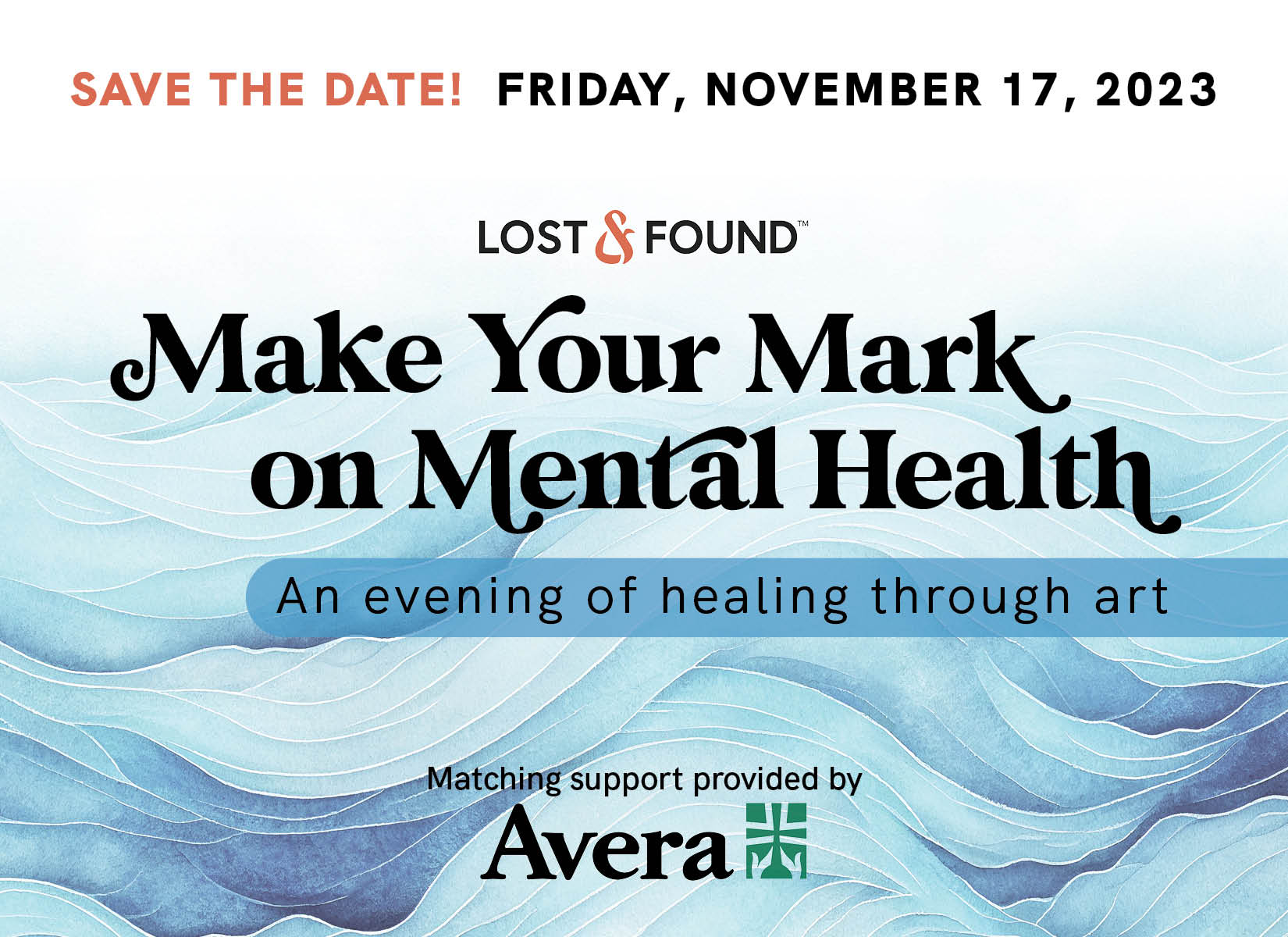 Make Your Mark on Mental Health: An evening of healing through art. November 17, 2023
