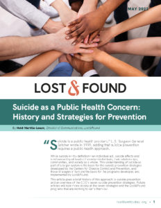cover page of Suicide as a Public Health Concern article