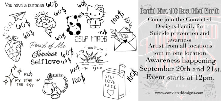 Rapid City tattoo shop supports suicide prevention with weekend event ...